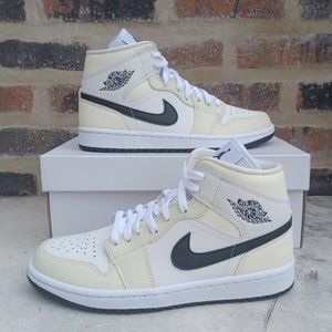 Women's Nike Air Jordan 1 Mid 'Coconut Milk' Sneakers - Size 8 & 8.5 Shoes